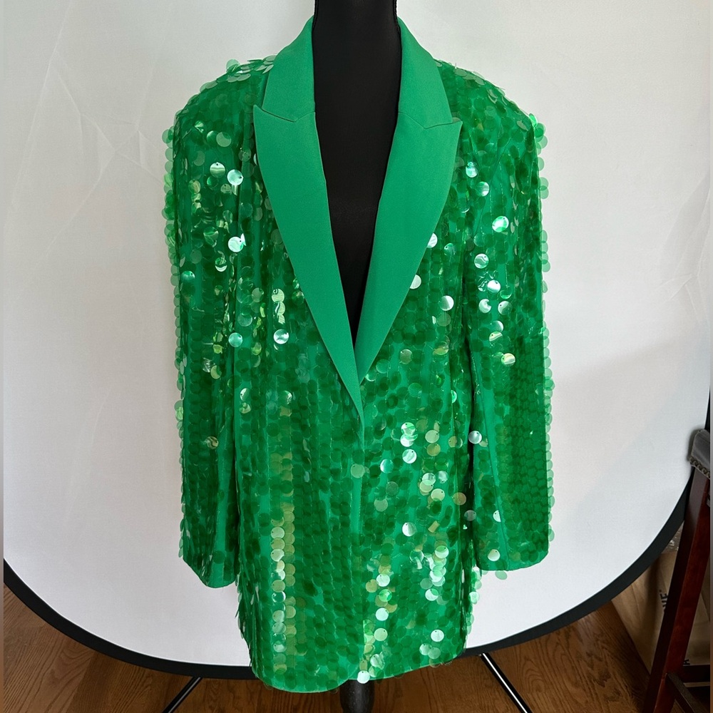 ASOS Edition Kelly Green Sequin Blazer Dress